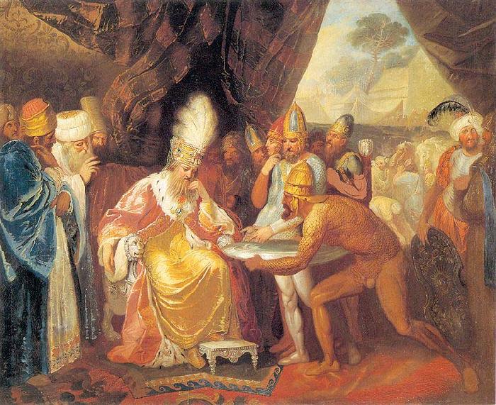 Franciszek Smuglewicz Scythian emissaries meeting with Darius. oil painting picture